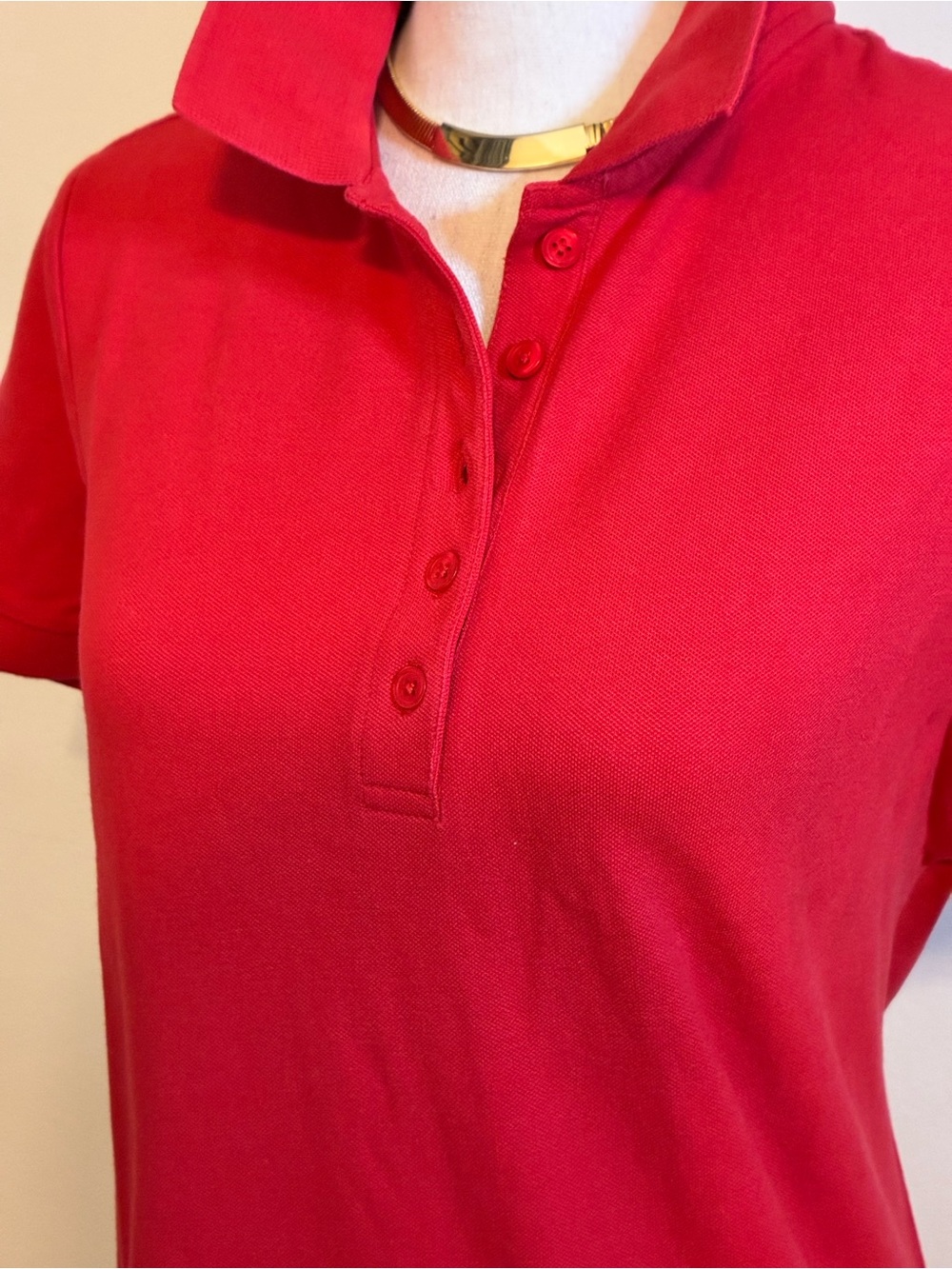 Polo Dress in Bright Red Short Sleeve - Appleseed - Picture 2 of 11